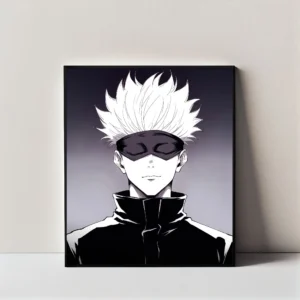Satoru Gojo Monochrome Jujutsu Kaisen Wall Art Frame