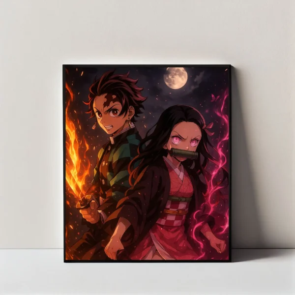 Tanjiro & Nezuko Demon Slayer Wall Art Frame